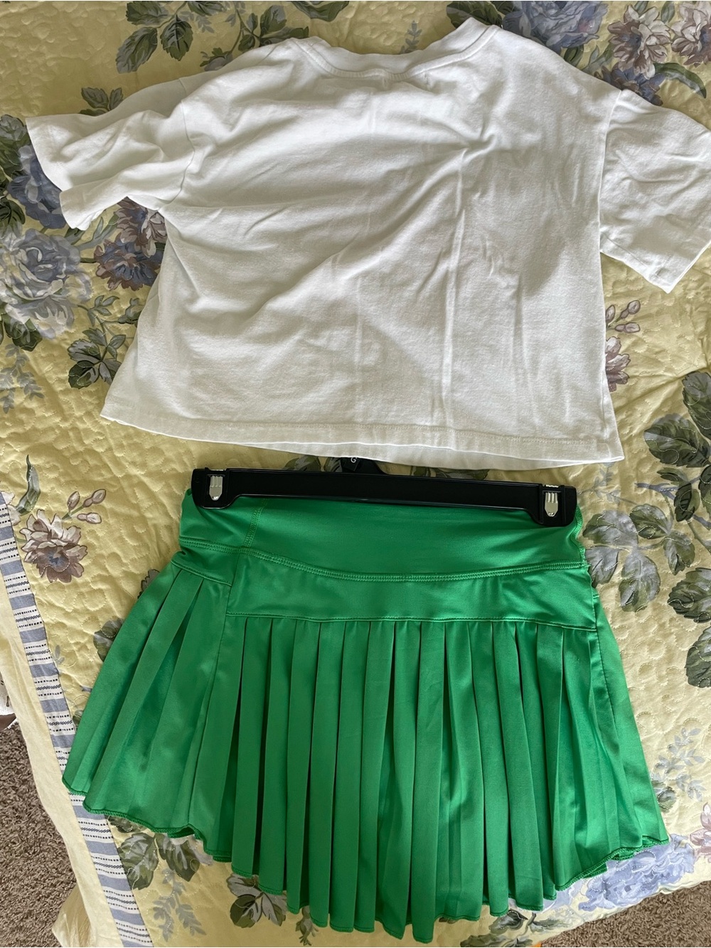 GB girls Green Pleated Mini Skirt